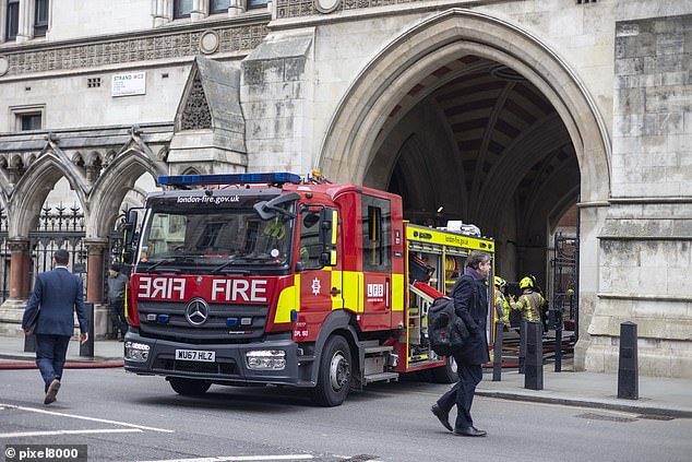 No one was injured in the blaze at the Royal Courts of Justice earlier this week
