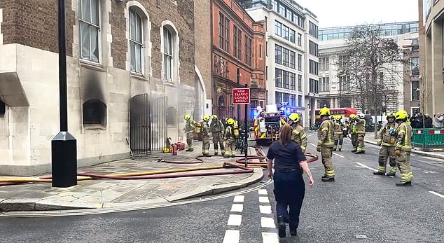 Firefighters are at the scene of the incident in central London